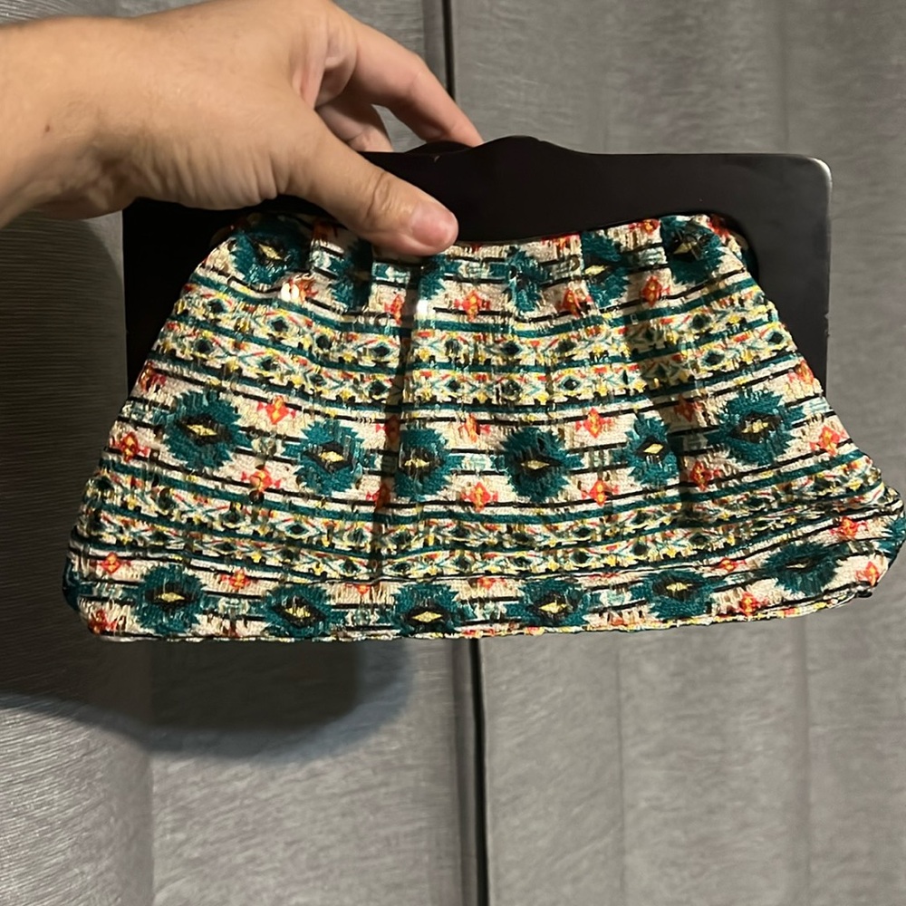 Big Buddha Patterned Clutch